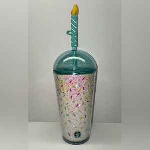 Starbucks Birthday Cake with Candle Straw - 16 oz.